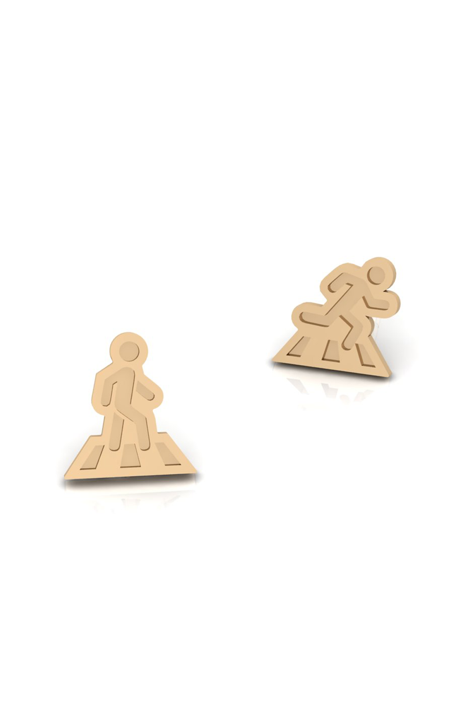 Crosswalk-10K Gold Stud Earrings