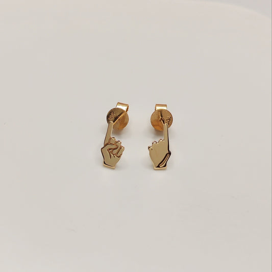 Aim High-10K Gold Stud Earrings
