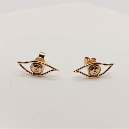 The Eye-10K Gold Stud Earrings