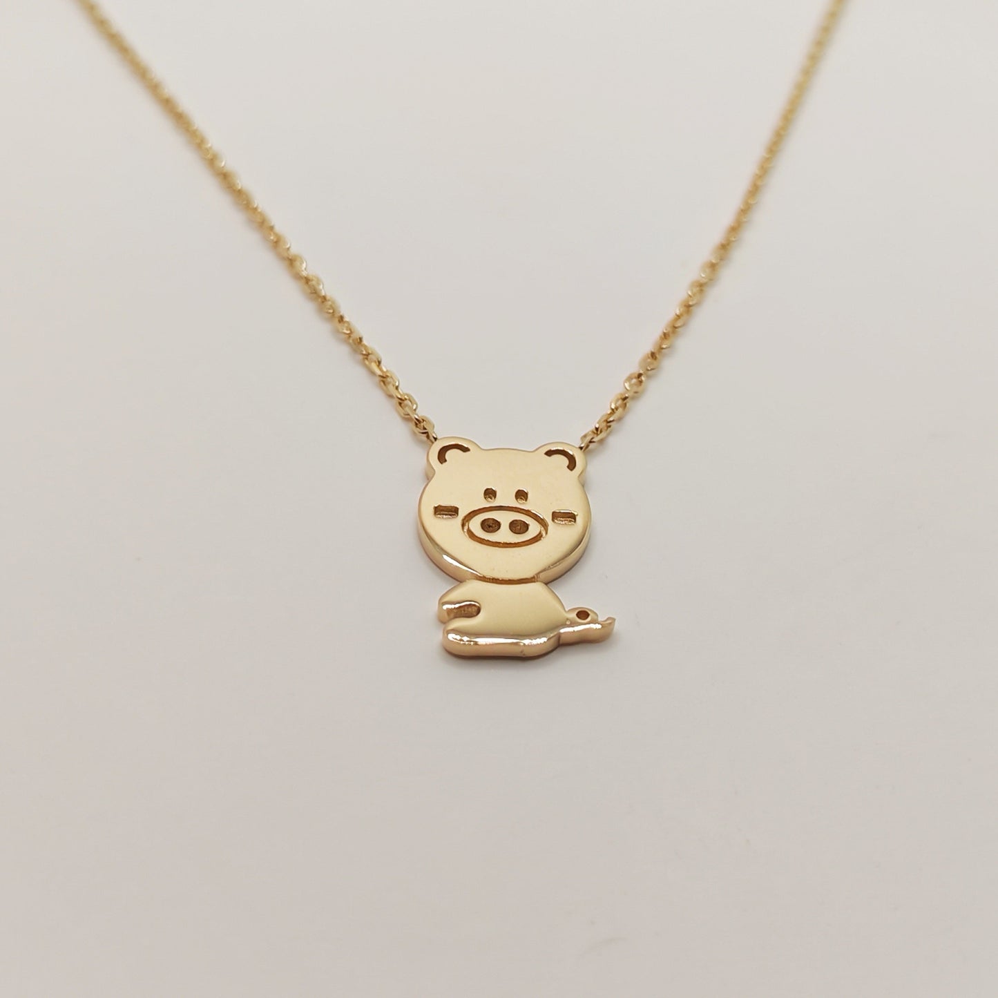 Pig (Mirth)-10K Gold Necklace