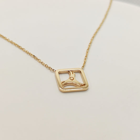 Reuleaux Triangle-10K Gold Necklace