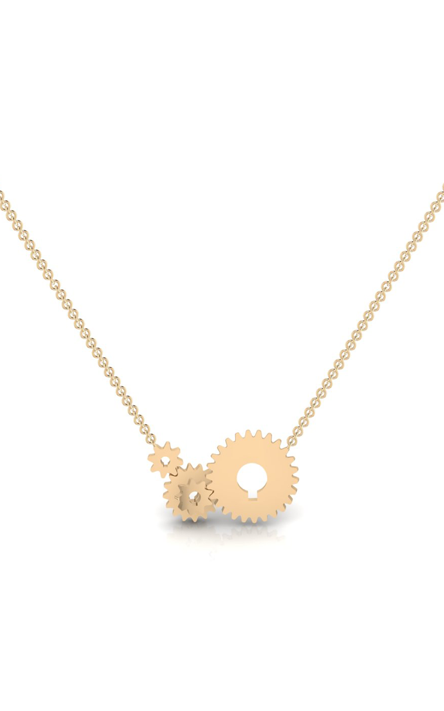 Mechanica-10K Gold Necklace
