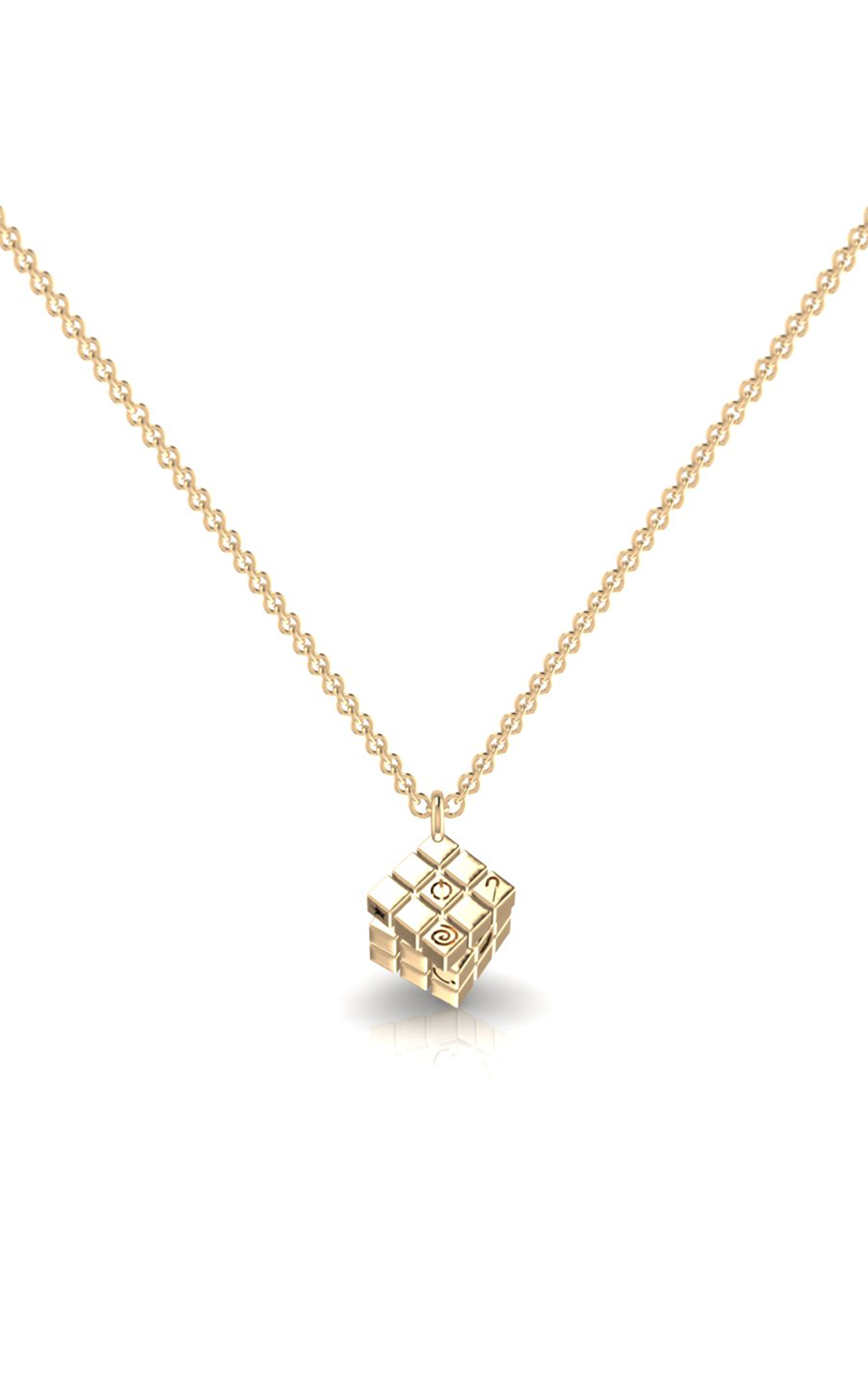 Cublet-10K Gold Necklace