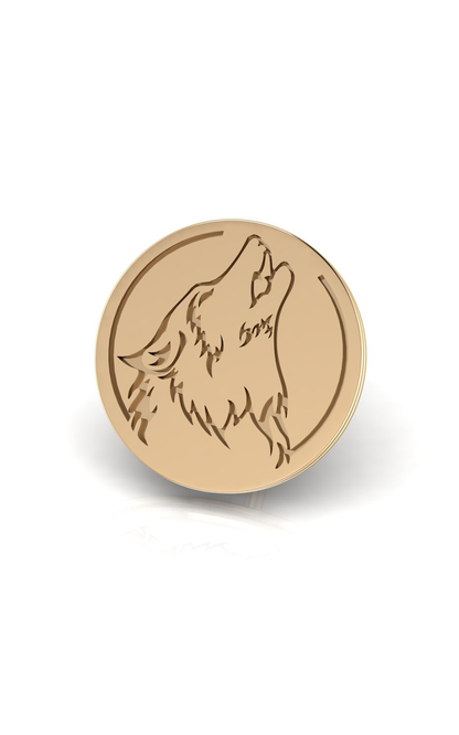 Lone Wolf-10K Gold Single Stud Earring