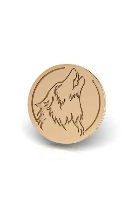 Lone Wolf-10K Gold Single Stud Earring