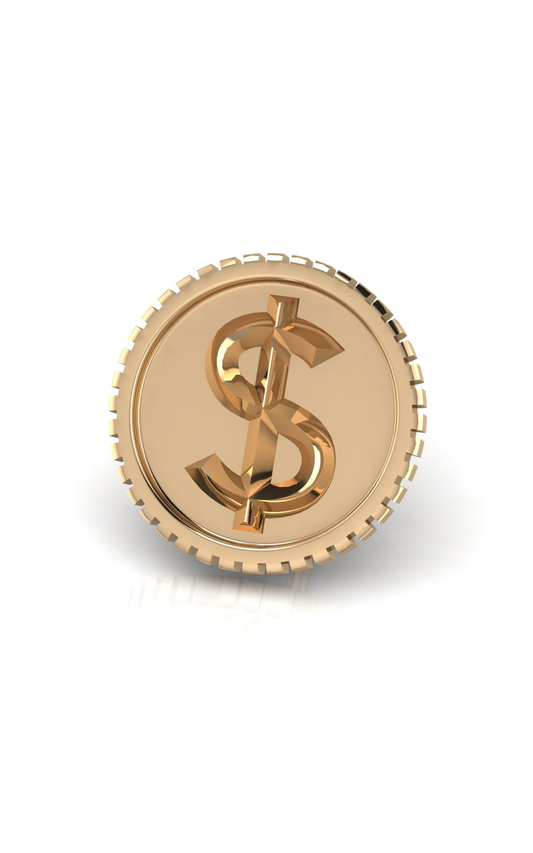 Fortune Token-10K Gold Single Stud Earring