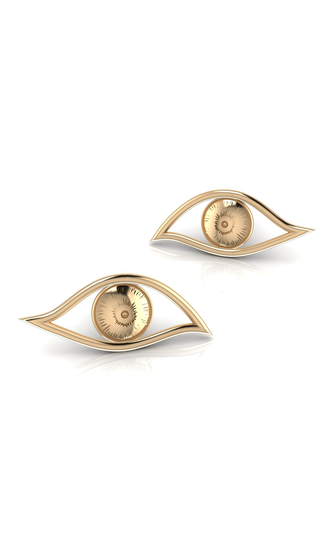 The Eye-10K Gold Stud Earrings