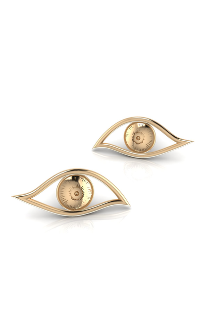The Eye-10K Gold Stud Earrings