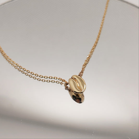 Coffee Bean-10K Gold Necklace