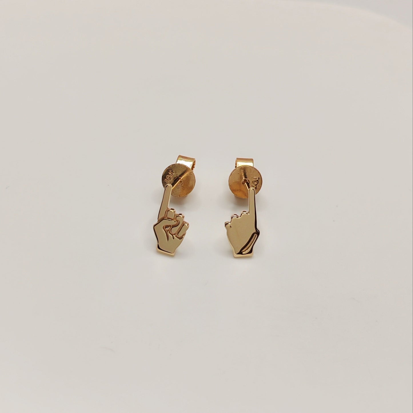 Aim High-10K Gold Stud Earrings