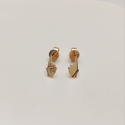 Aim High-10K Gold Stud Earrings
