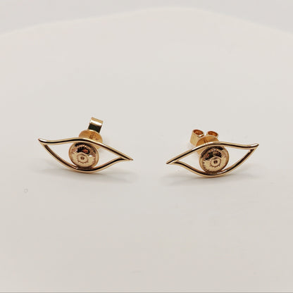 The Eye-10K Gold Stud Earrings