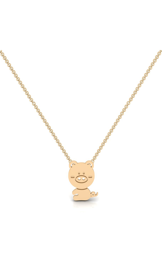 Pig (Mirth)-10K Gold Necklace