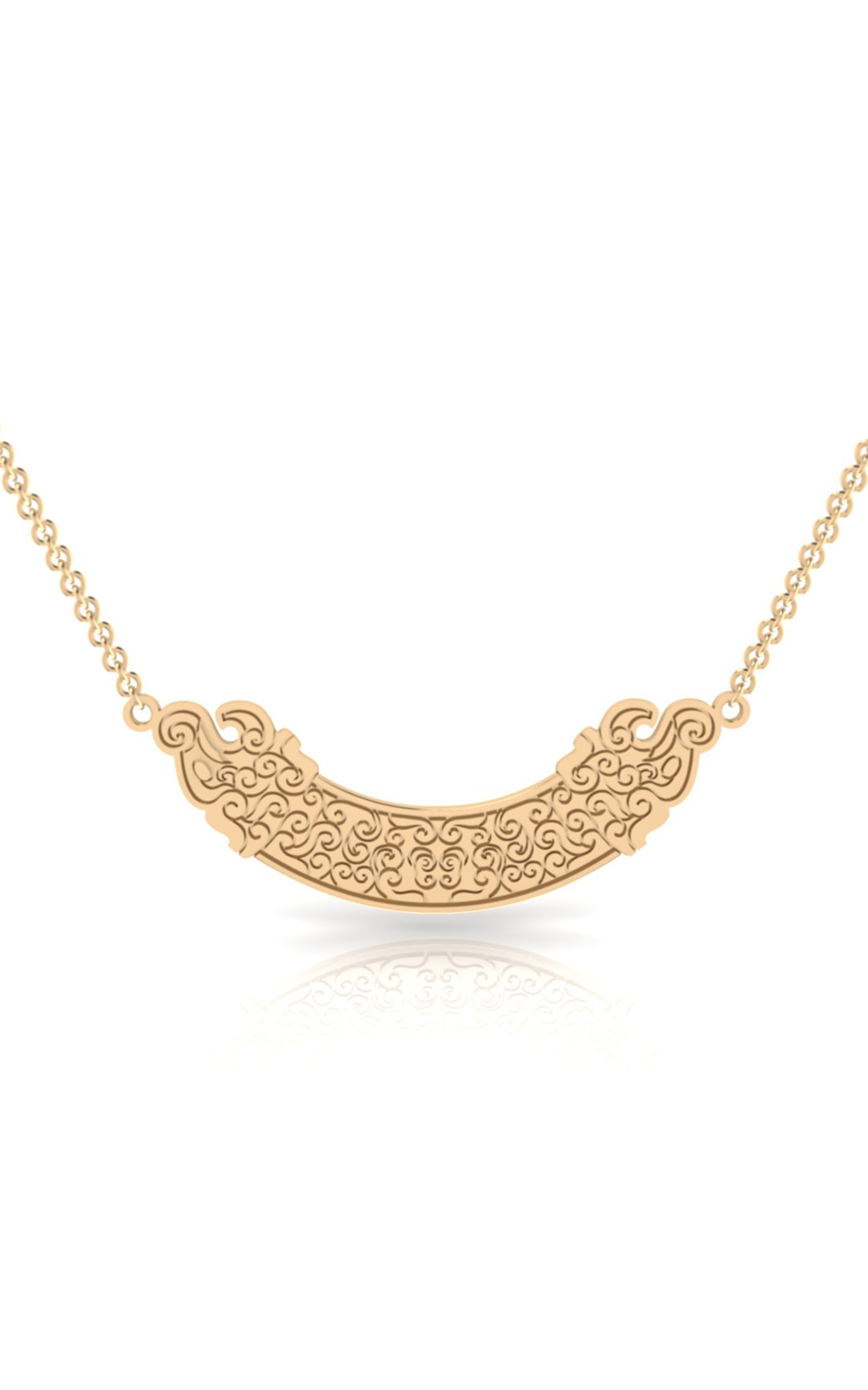 Zhou Crescent-10K Gold Necklace