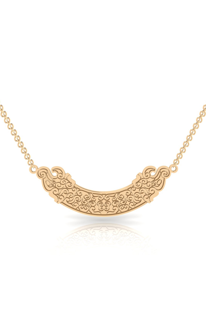 Zhou Crescent-10K Gold Necklace