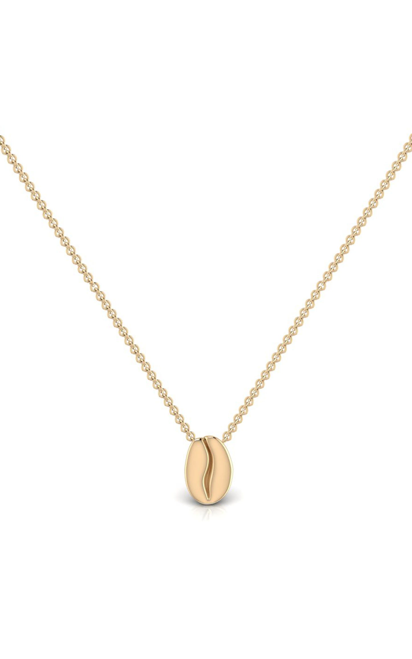Coffee Bean-10K Gold Necklace