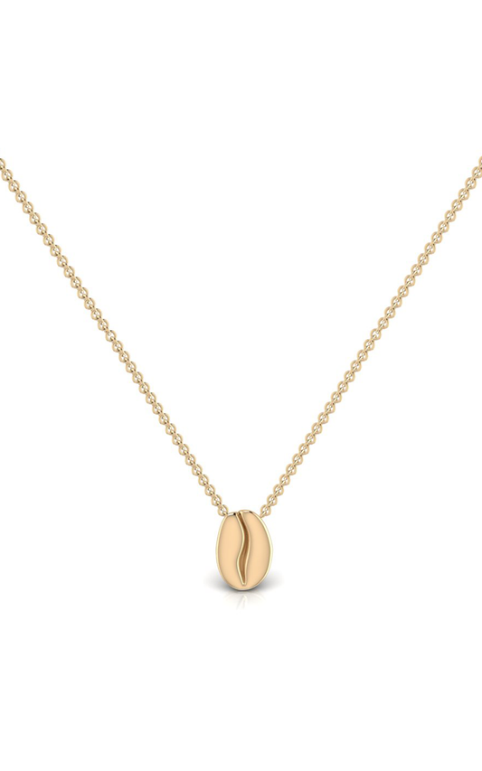 Coffee Bean-10K Gold Necklace