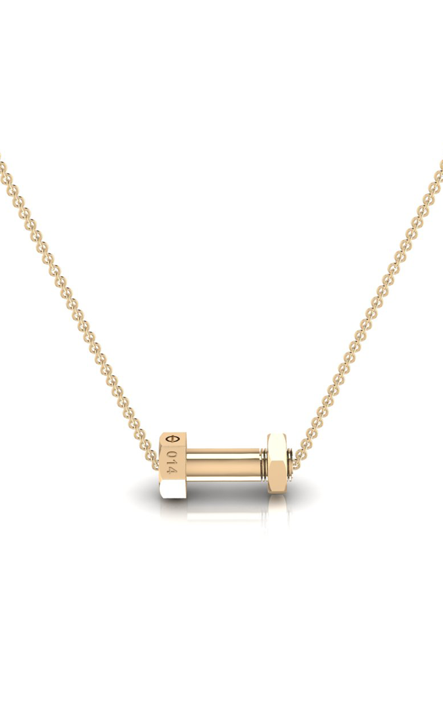 Bolt & Nut-10K Gold Necklace